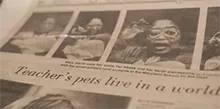 A newspaper clipping